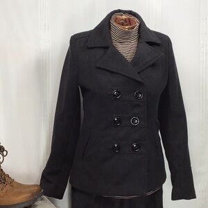 American Rag Charcoal Soft Peacoat with Pockets